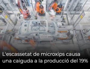 Read more about the article L’escassetat de microxips causa una caiguda a la producció del 19%