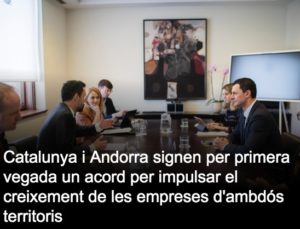 Read more about the article Catalunya i Andorra signen per primera vegada un acord per impulsar el creixement de les empreses d’ambdós territoris