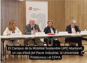 Read more about the article El Campus de la Mobilitat Sostenible UPC-Martorell, un cas d’èxit del Pacte Industrial, la Universitat Politècnica i el CFPA