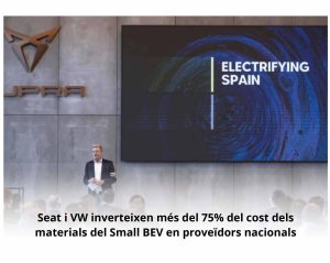 Read more about the article Seat i VW inverteixen més del 75% del cost dels materials del Small BEV en proveïdors nacionals