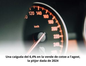 Read more about the article Una caiguda del 6,4% en la vende de cotxe a l’agost, la pitjor dada de 2024